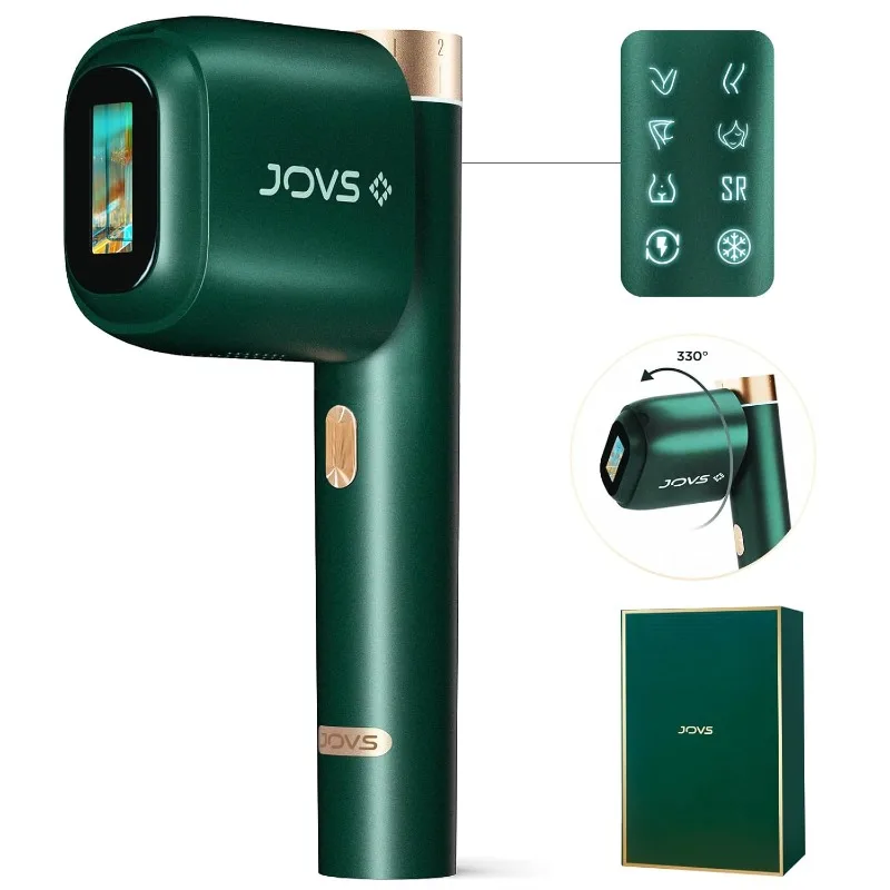 JOVS Laser Hair Removal, [24J Energy] IPL Hair Removal for Women and Men, 37°F Painless Sapphire Ice-Cooling Tech, 6 Modes