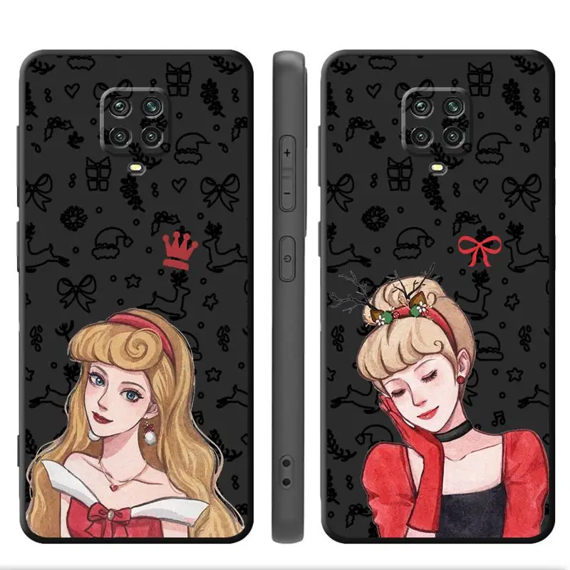 Merry Christmas Princess phone case for Xiaomi Redmi note 12 11 pro 5g 9S 7 13c 13Pro funda coque celulares protective cases