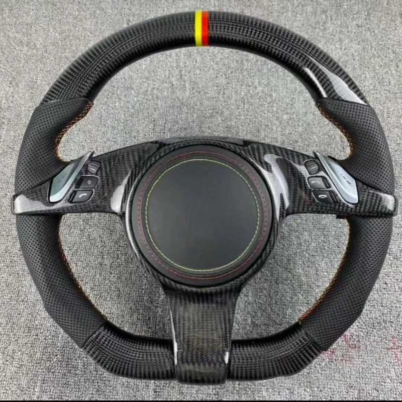 Sports Carbon Fiber Steering Wheel for Porsche 718 911 918 Spyder CARRERA GT Cayenne GT2RS MACAN Panamera TAYCAN Turbo 4S view 6