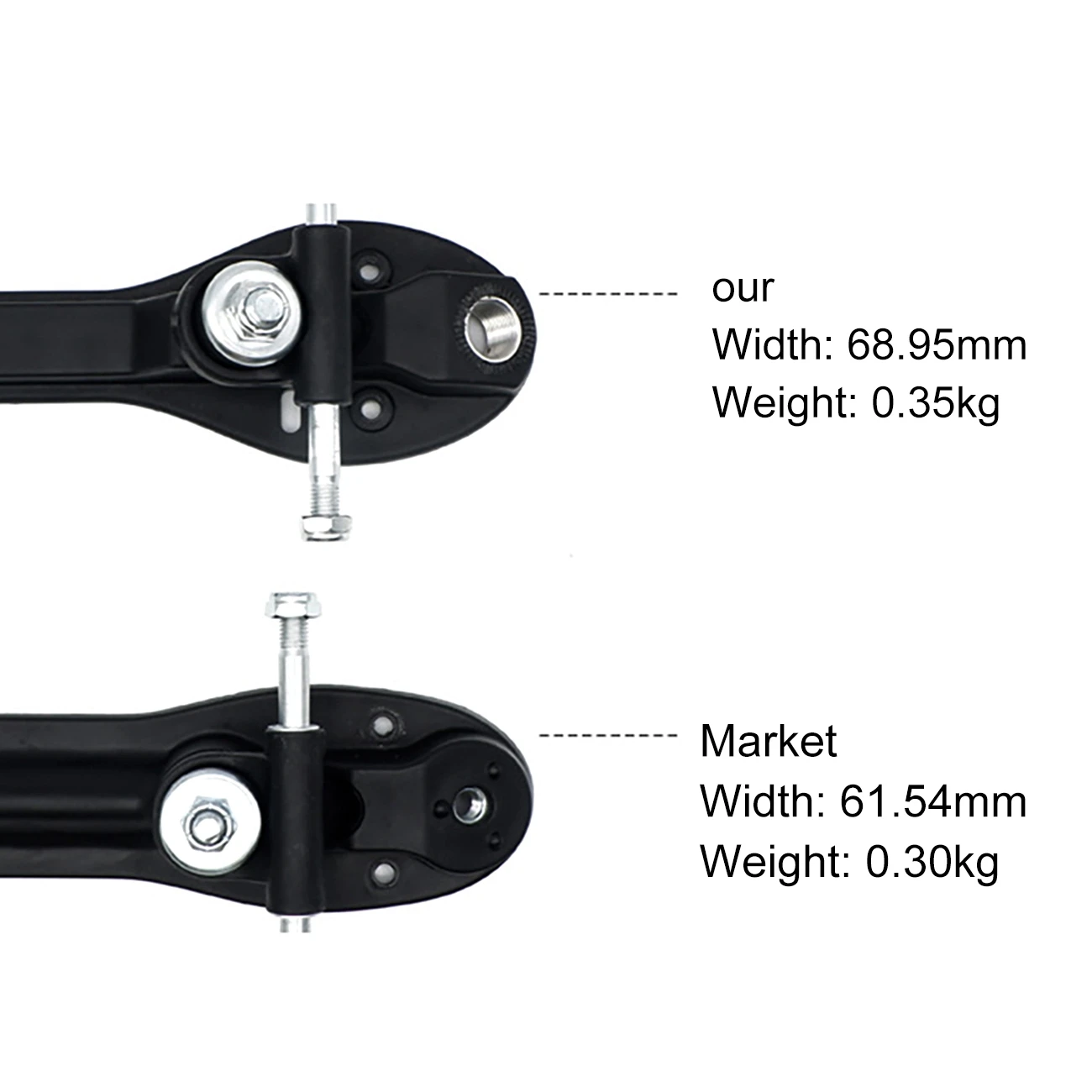 Roller Skate Base Four-Wheel Two-Row Skate Bracket Skate Base Bottom Plate with Roller Skate Toe Stoppers 238MM