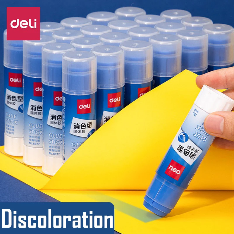 

Deli 15g Discoloration Solid Glue Stick Non-Toxic Professional High Viscosity Ideal For Office Learning Stationery Supplies