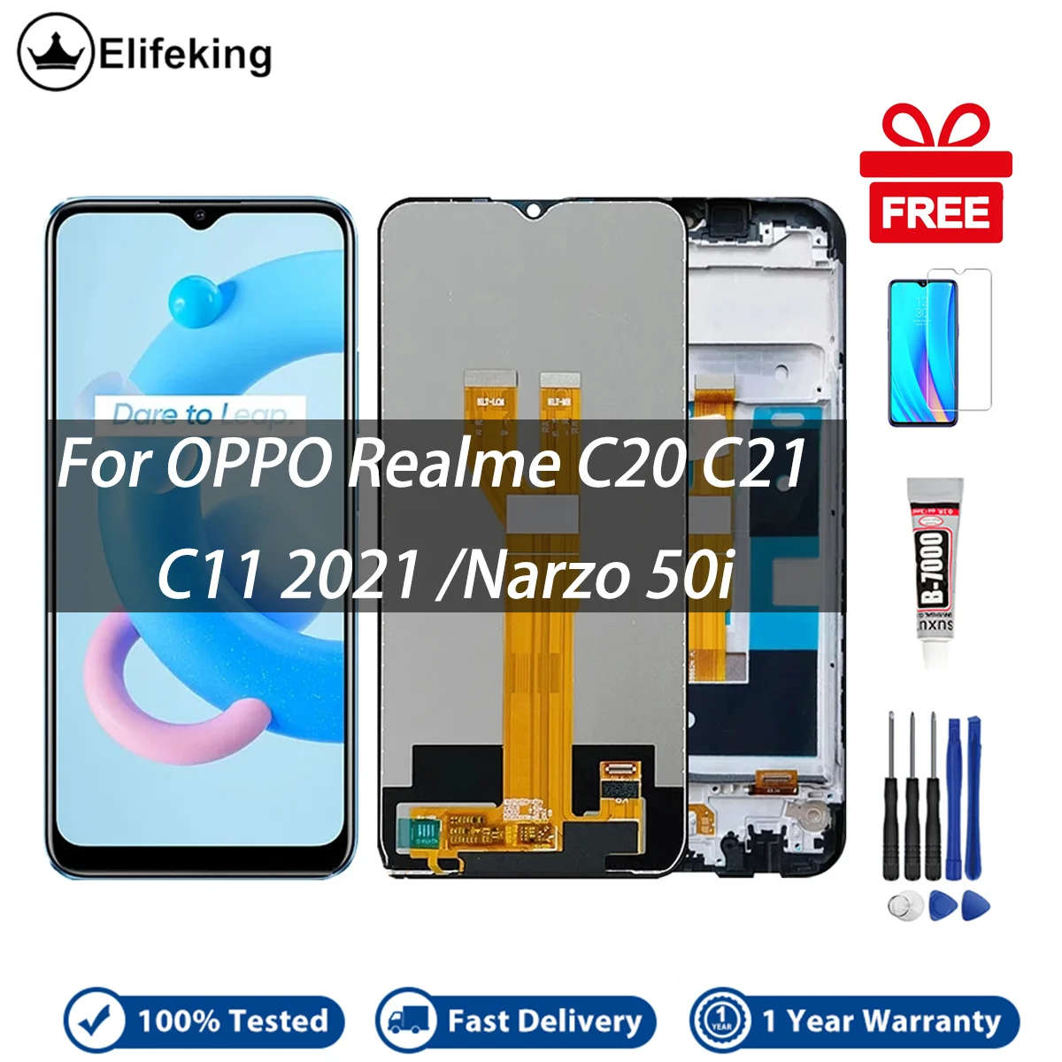 

New LCD For OPPO Realme C20 C21 RMX3061 RMX3063 Display Touch Screen Digitizer Assembly For Realme C11 2021 RMX3231 RMX3201