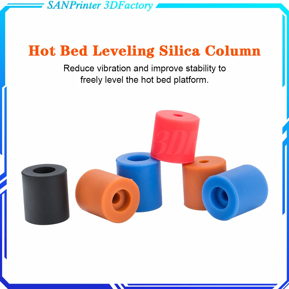 4Pcs High Temperature Silicone Solid Spacer Hot Bed Leveling Column For CR-10 CR10S Ender-3 Prusa I3 3D Printer Parts