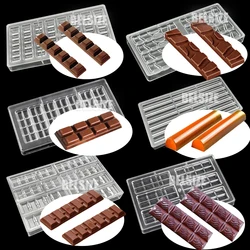 Long Strip Chocolate Mold Plastic Polycarbonate Chcolate Bar Mold  Candy Moulds  Cake Decoration Confectionery Pan