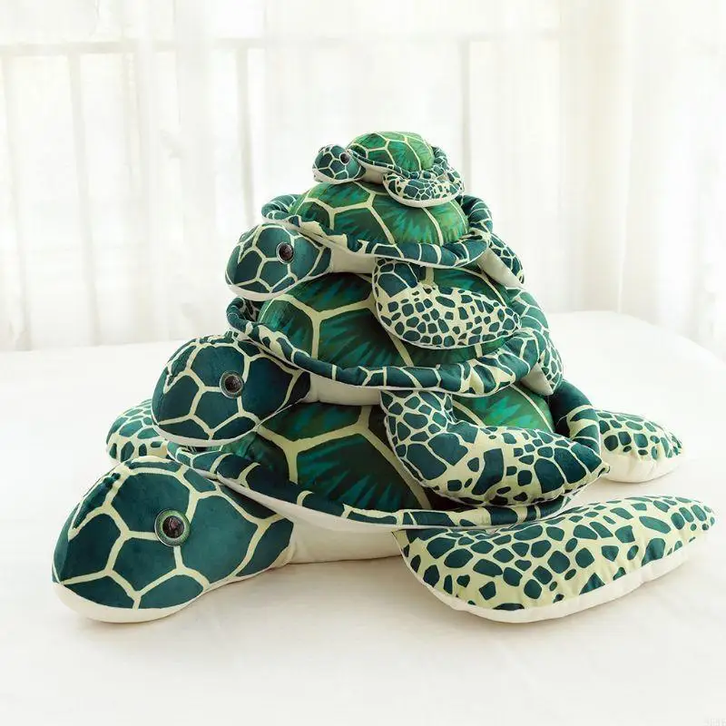 95ae Big Sea per Tartle Plush Tortoise per bambolo cuscino morbido PP in cotone cuscinetto cuscinetto per animali per