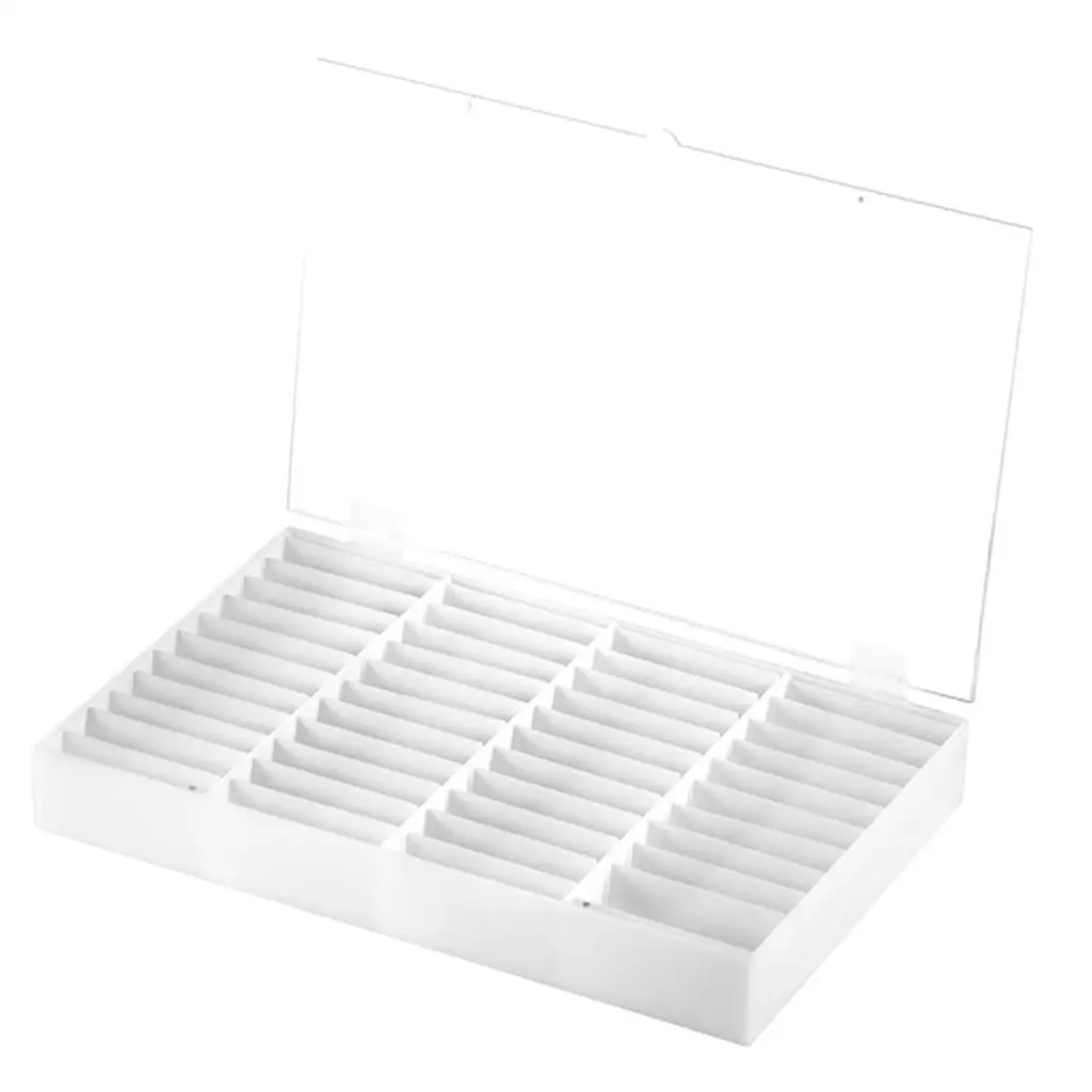 Dust-proof Acrylic Nail Color Card Polish Display Board Storage Box Case