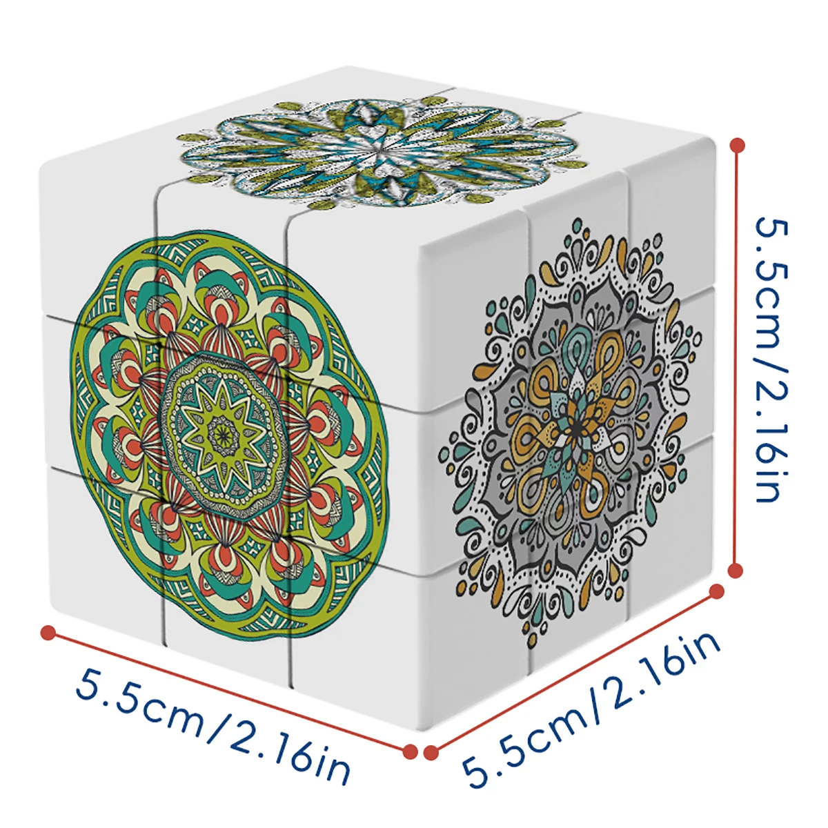 المكعب السحري 3x3x3 ثلاثية الأبعاد الأشعة فوق البنفسجية المطبوعة زهرة تخفيف التوتر لغز المهنية السلس سرعة لعبة لعبة للأطفال هدية
