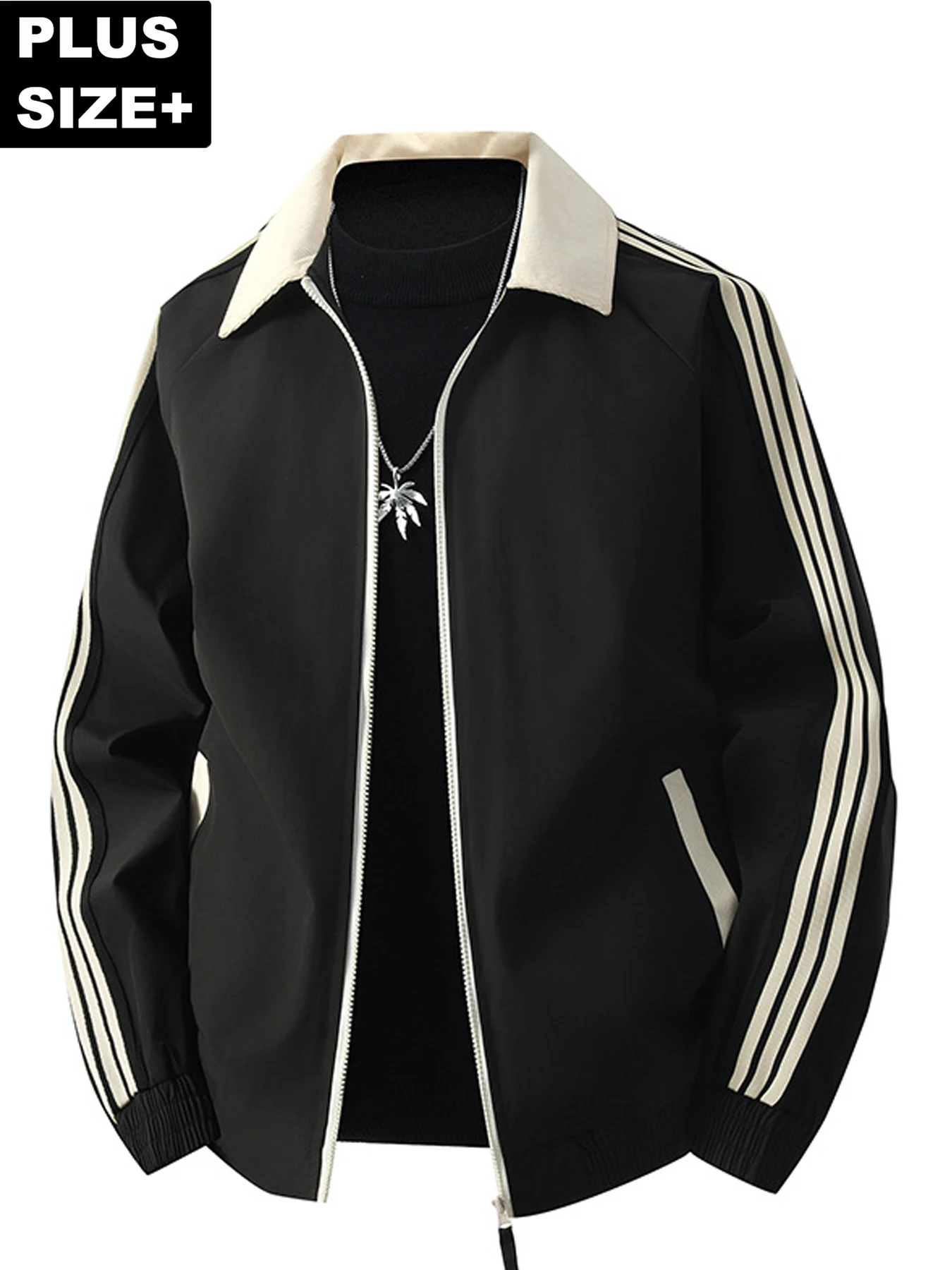 

Autumn and Winter Plus-Size Men's Jackets, College Style Jackets, Casual Zipper Jackets, Versatile Outerwear