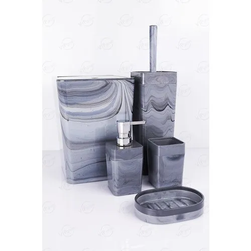 Vip Gross Marble Pattern Square Acrylic Bathroom Set