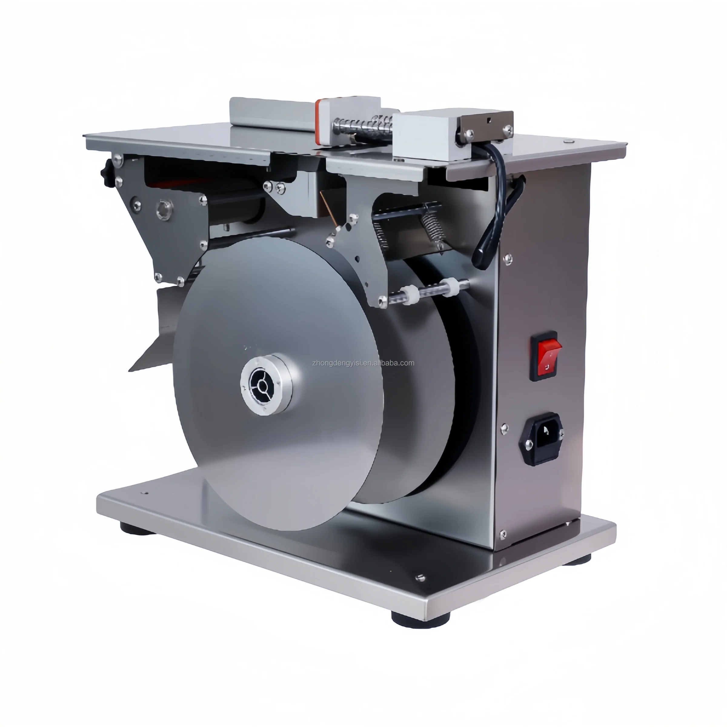 Small semi-automatic square bottom labeling machine for carton packaging