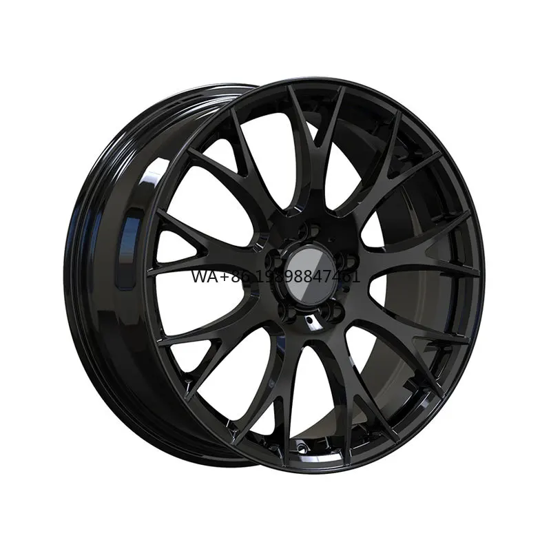 Custom High Load Capacity Off Road Capable Matte Black Bright Black Classic Design Bright Black All Painted Sport Wheels 5x112