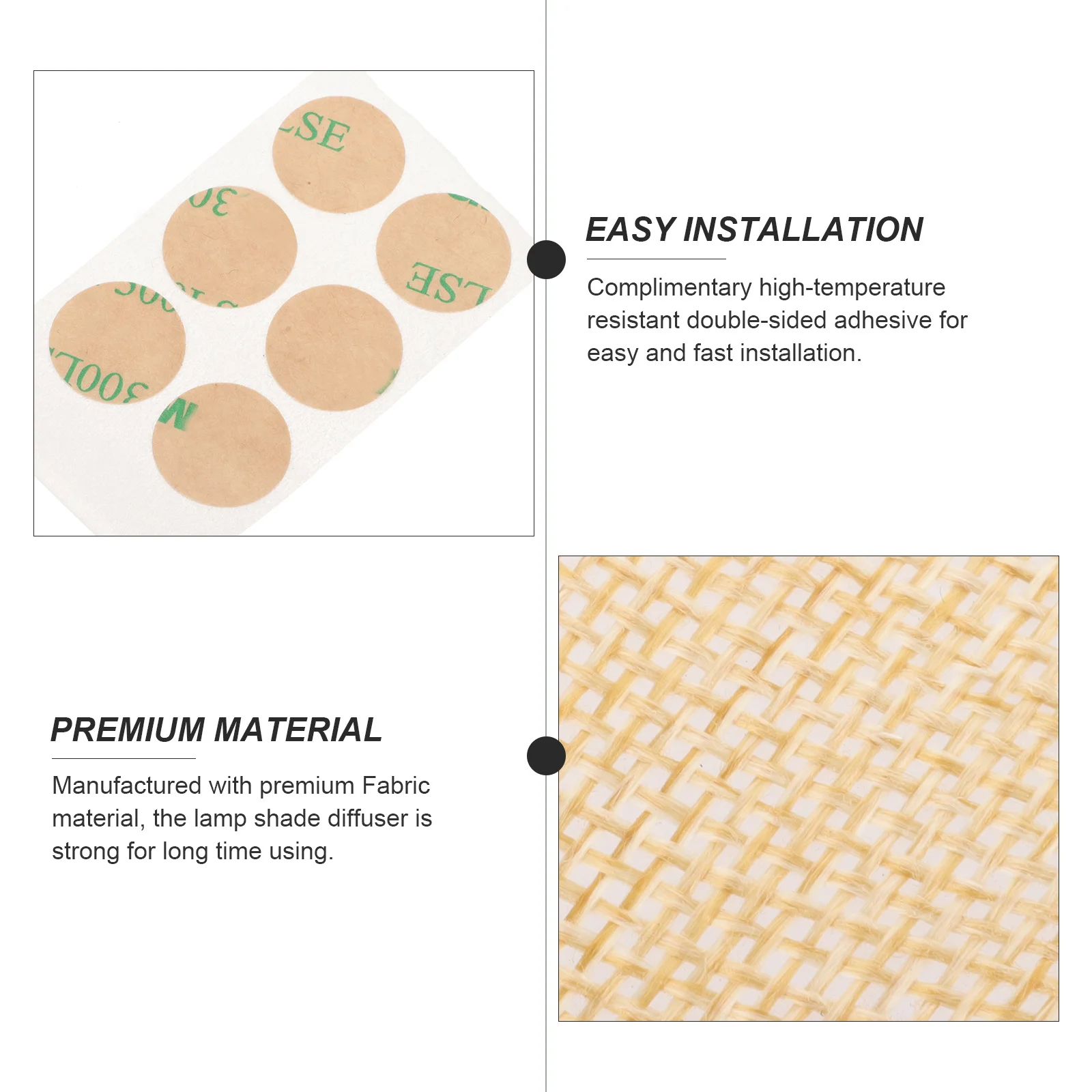 

2pcs Lamp Shade Diffuser 6cm Yellow Anti glare Fabric Cover for Pendant Light Baby Eye Protection Dust Proof Spotlight