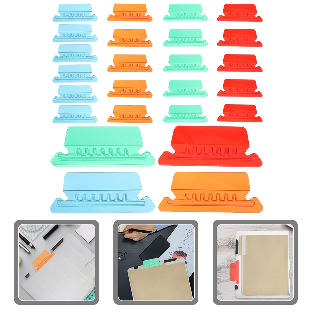 Imagem -03 - Pasta de Arquivo de Plástico para Armários Identificação Rápida Guias e Inserções Color Label Hanging Clip 40 Pcs