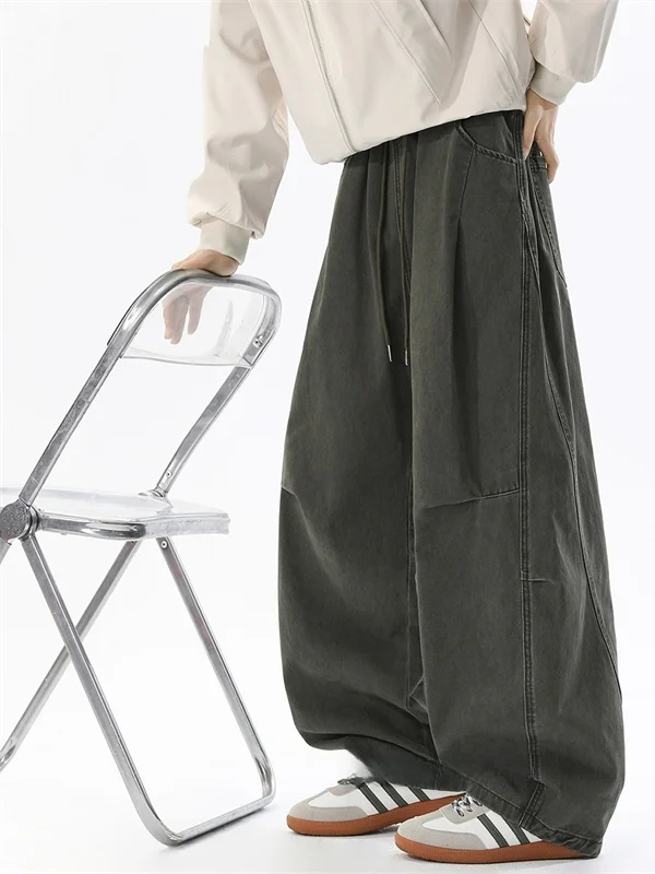 

Men's Straight Leg Workwear Pants Loose Fit Casual American Sle Faionable Loose Comfortable Cotton Summer Jeans