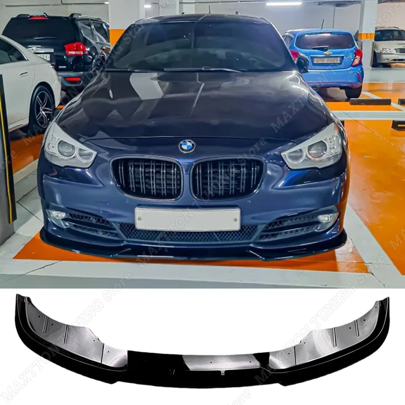 

Глянцевый черный спойлер-диффузор переднего бампера для BMW 5 серии GT F07 Standard 2009-2017