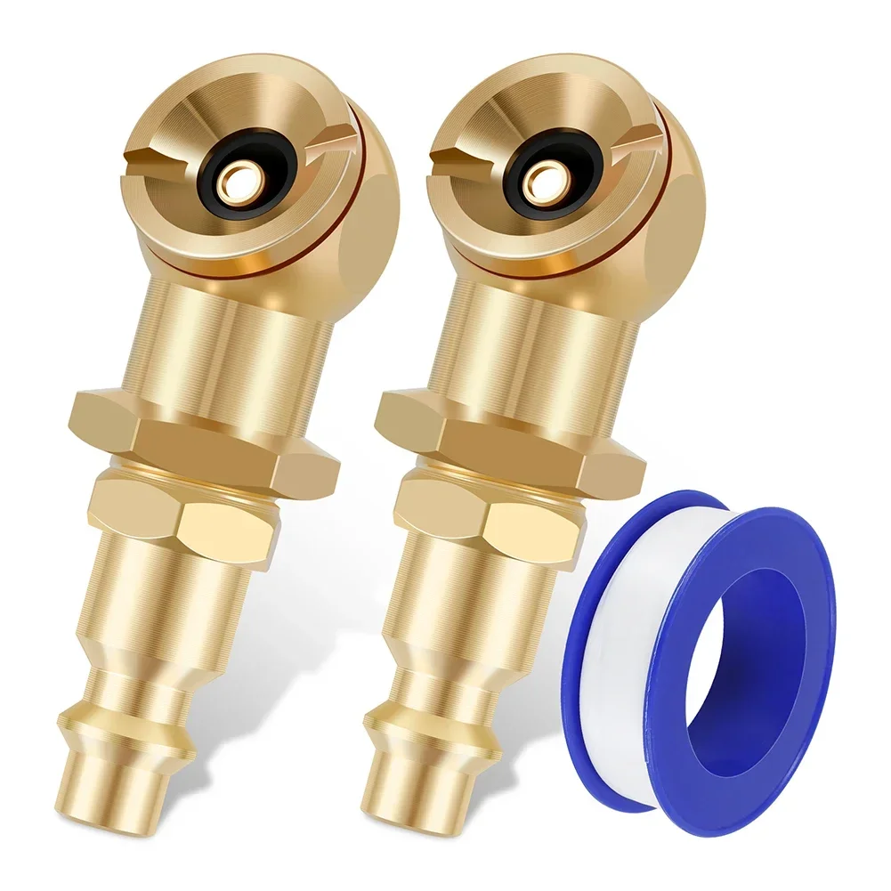 2Pcs Ball Inflator Brass 1/4inch FNPT Closed Ball 300PSI Quick Plug Ball Inflation Chuck For Air Pressure Air Pump Accessories