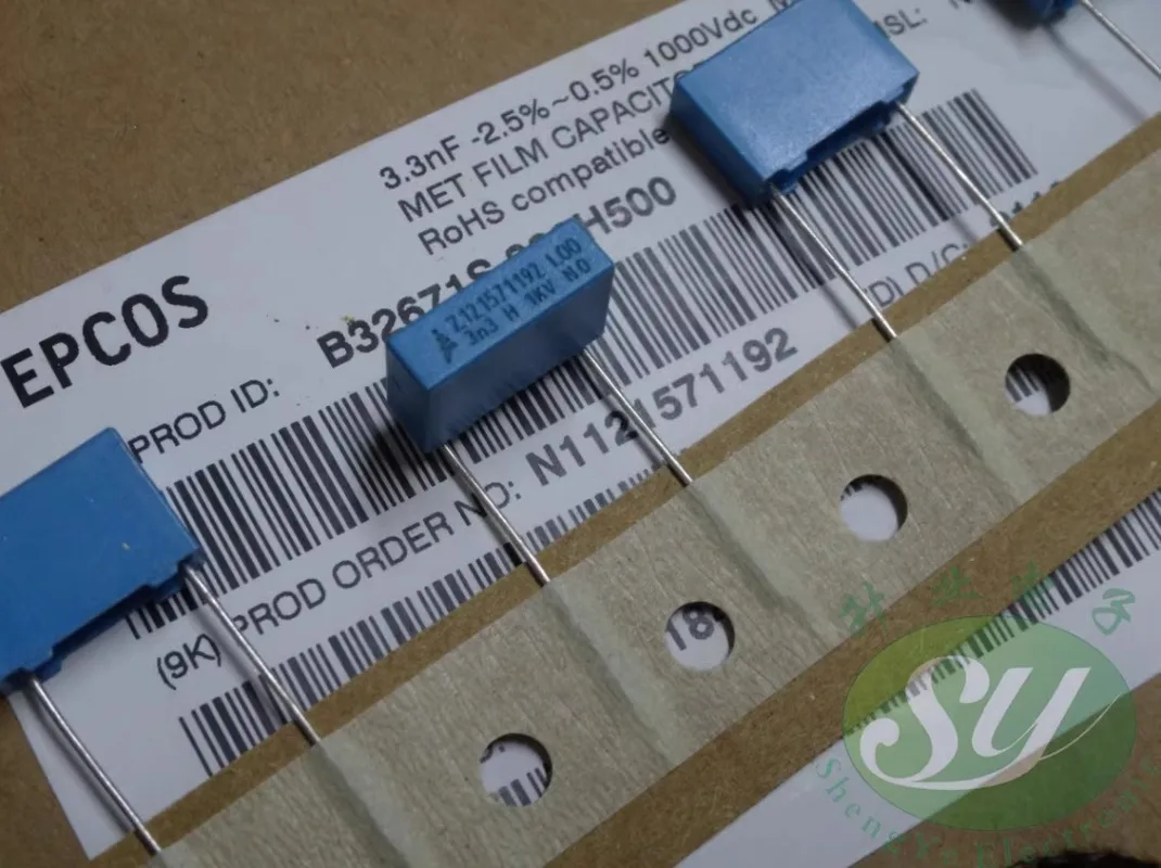 10PCS EPCOS 0.0033uf/1000v 3.3nf 3n3 3300pf 332 New film capacitor 10mm B32671S332H500