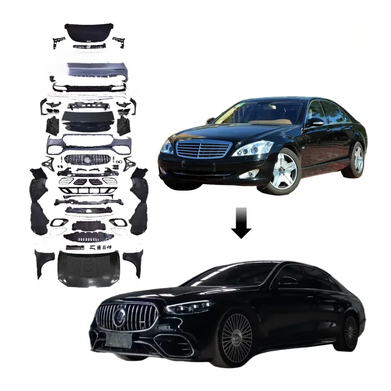 

Modification S Class W221 2005-2013 Bodykit Style Upgrade to W223 2023 S63 Style Peormance V8