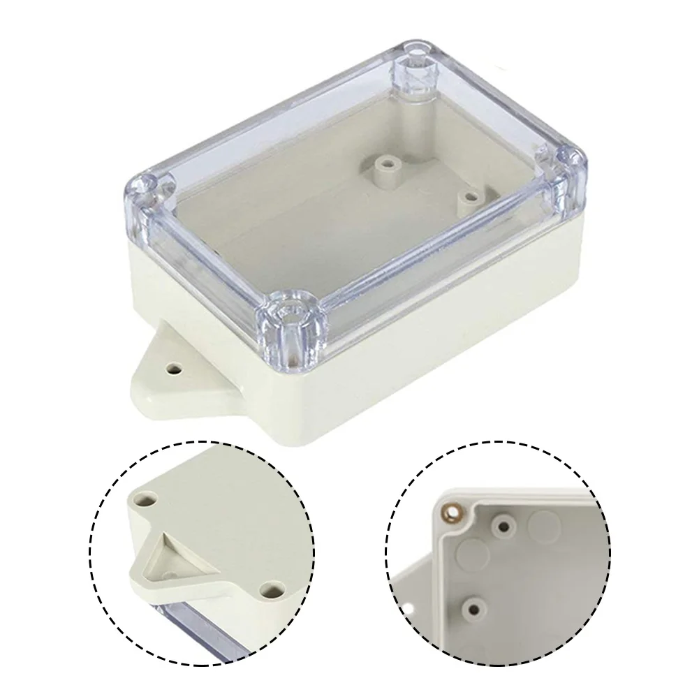 83X58X33mm ABS Waterproof Junction Box With Clear Cover For Easy Observation Plastic Junction Box Waterproof Junction Box