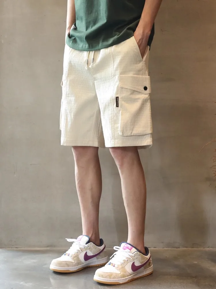 

It ternnaths винтажная рабочая одежда, мужские свободные прямые брюки, летняя повседневная верхняя одежда длиной пять четвертей