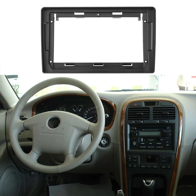 9 Inch 2DIN Car Dashboard Frame DVD Navigation Panel Frame Radio Audio Panel With Harness For KIA Optima 2005