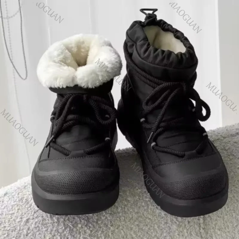 Designer Warm Men's Snow Boots Winter Thickened Fashion High Top Ankle Boots For Woman Outdoor Fleece Lined Casual Cotton Shoes