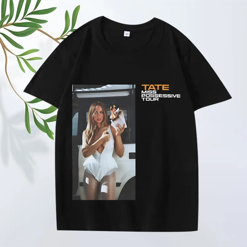 

Tate McRae Miss Possessive Tour T Shirt men ’s women Oversized 100% Cotton streetwear top short sleeve Summer print Unisex tops
