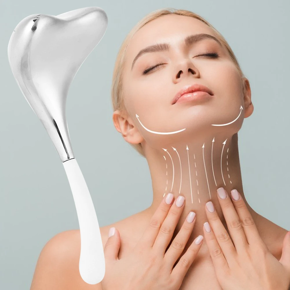 Facial Massage Cryo Spoon Facial Skin Care Ice Globes Stainless Steel Cooling Spa Globes Ice Globe Roller for Face Eyes