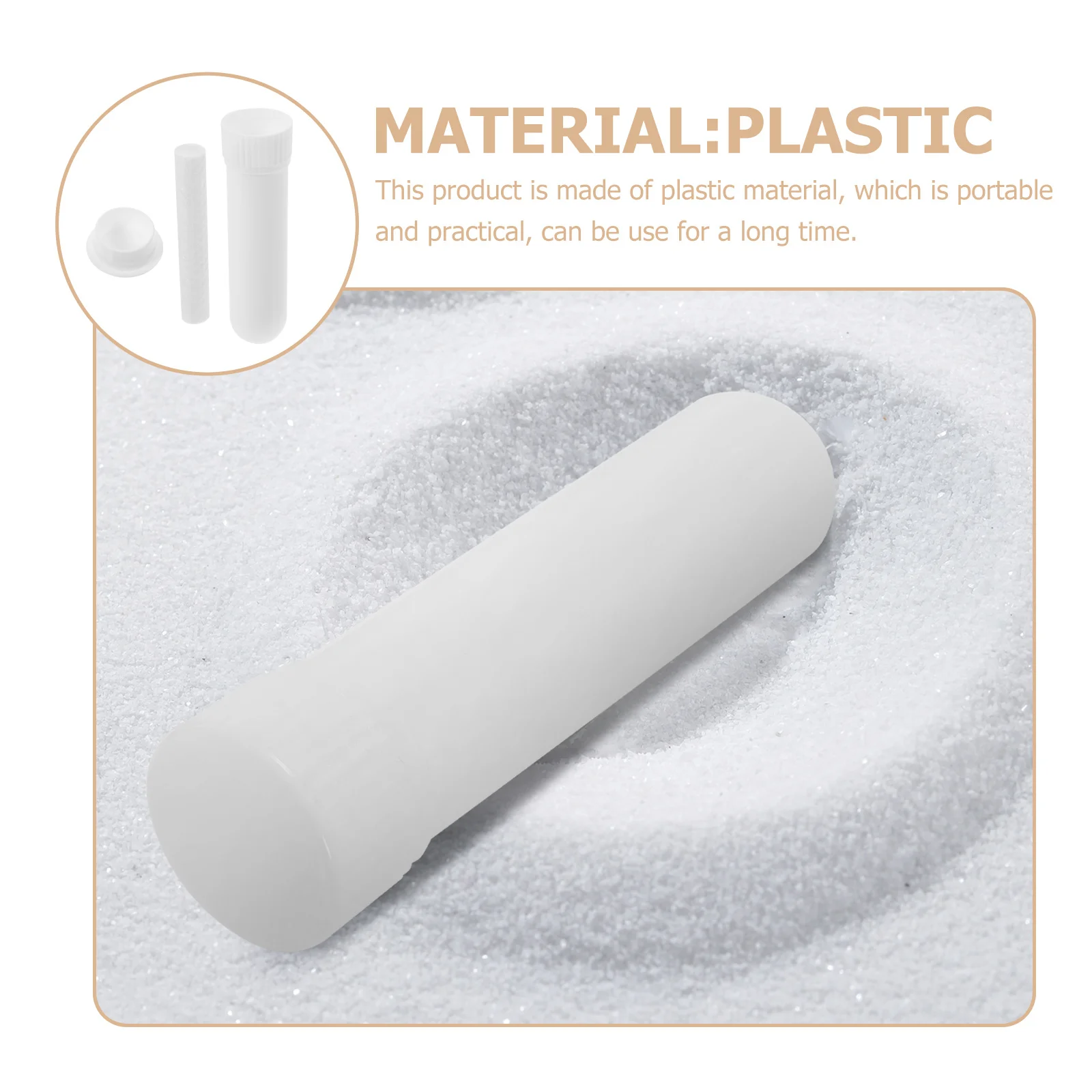 

10Pcs Plastic Nasal Aromatherapy Stick Portable Essential Oil Tubes for Mind Refreshing and Nasal Congestion