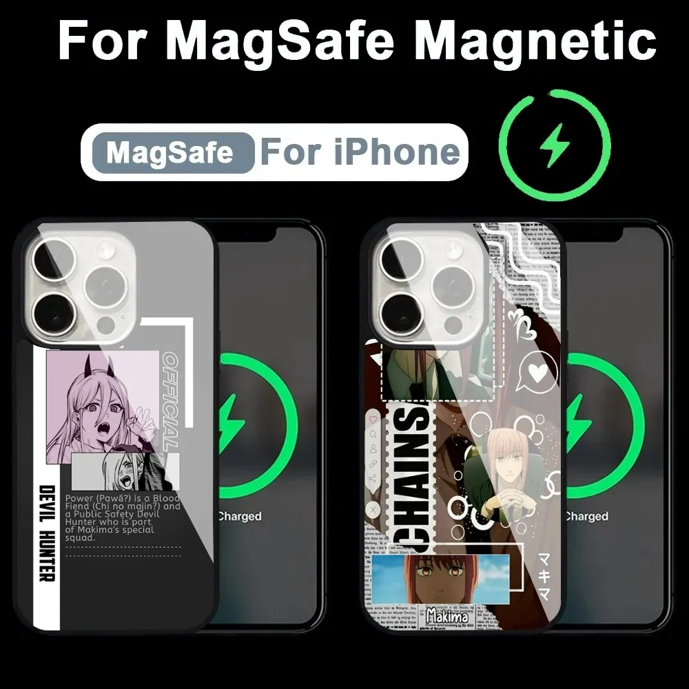 

Chainsaw Man Phone Case Alex Mirror For Magsafe Wireless Charging Caver For IPhone 13 14 15 Pro Max 11 12 Mini