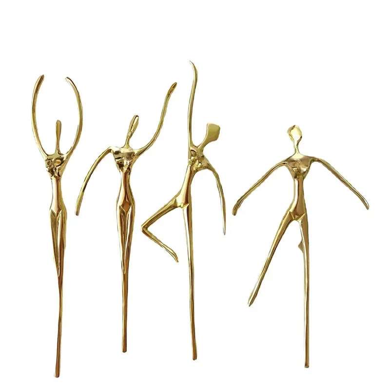 1PC Creative Brass Ballerina Dancing Girl Handle Gold Luxury French Nordic Porch Wardrobe Cabinet Door Drawer Handles and Pulls