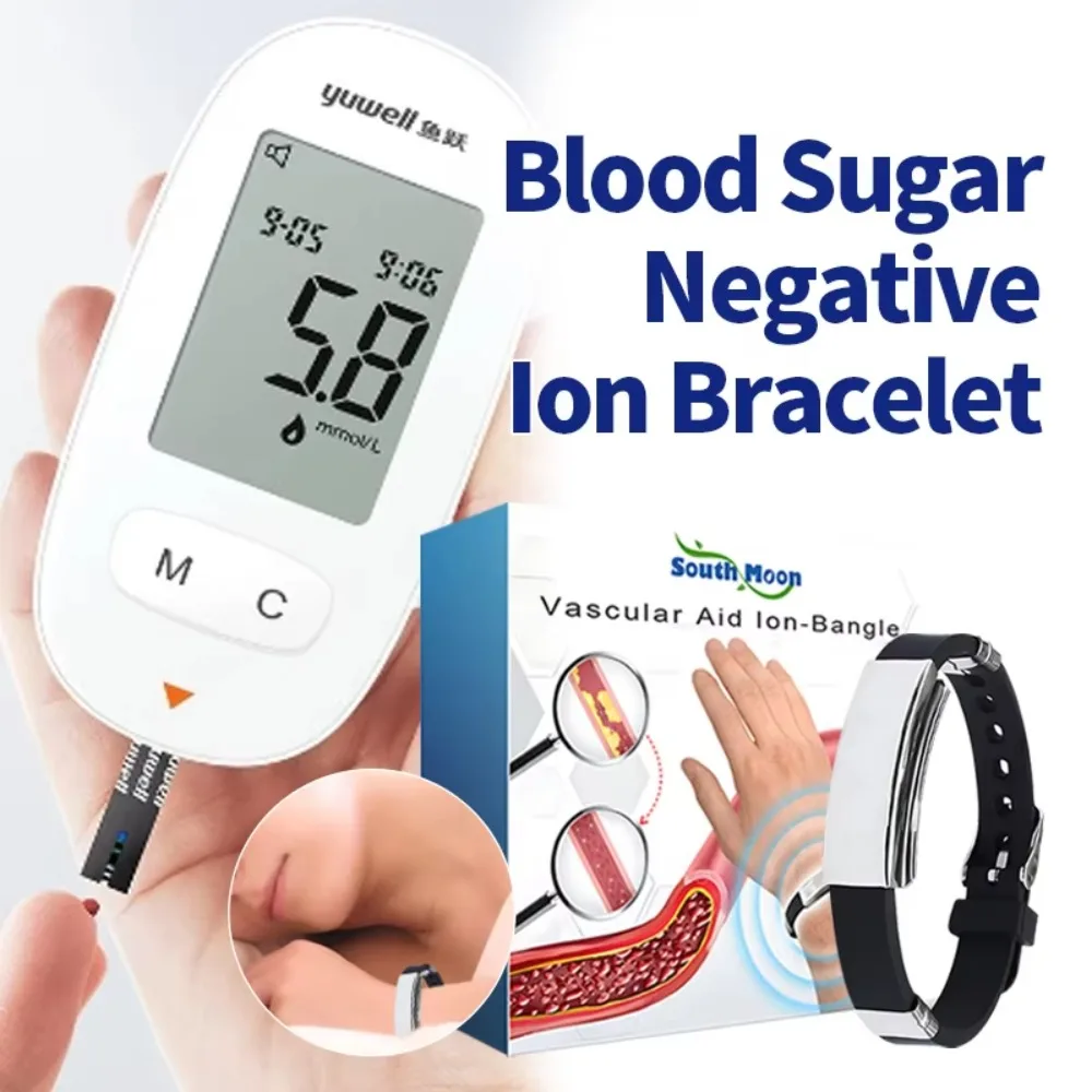 Diabetes Treatment Blood Glucose Regulator Ring Promote Blood Circulation Control Hypertension Ions Bracelet