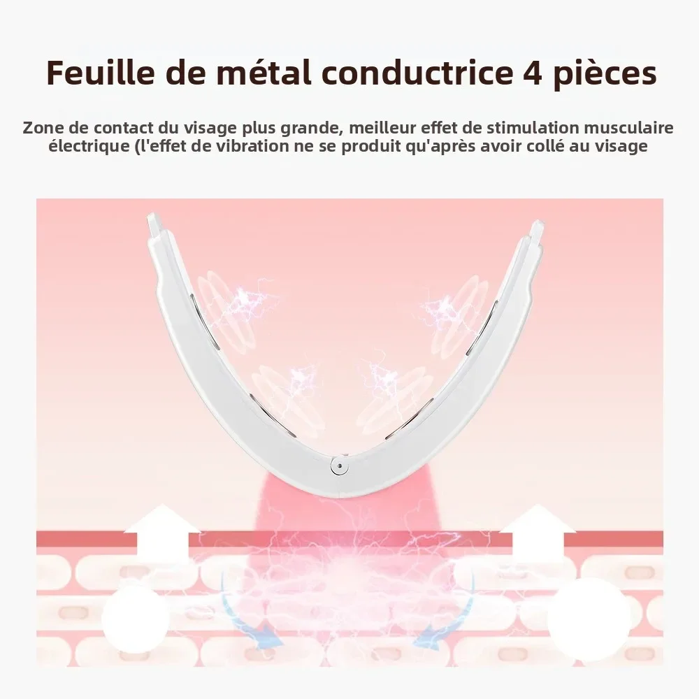 เครื่องนวดหน้าไฟฟ้า ลดเหนียง ยกกระชับรูปหน้าวี พร้อมประคบร้อน นวดด้วยคลื่นไฟฟ้า 6 โหมด เครื่องนวดหน้าสั่นเพื่อกระชับสัดส่วน