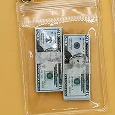 

Сумка с долларовыми купюрами, брелок-подвеска, мини-прозрачная монета, сумка для денег, брелок, уникальный рюкзак ручной работы, подвеска-подвеска, подарок