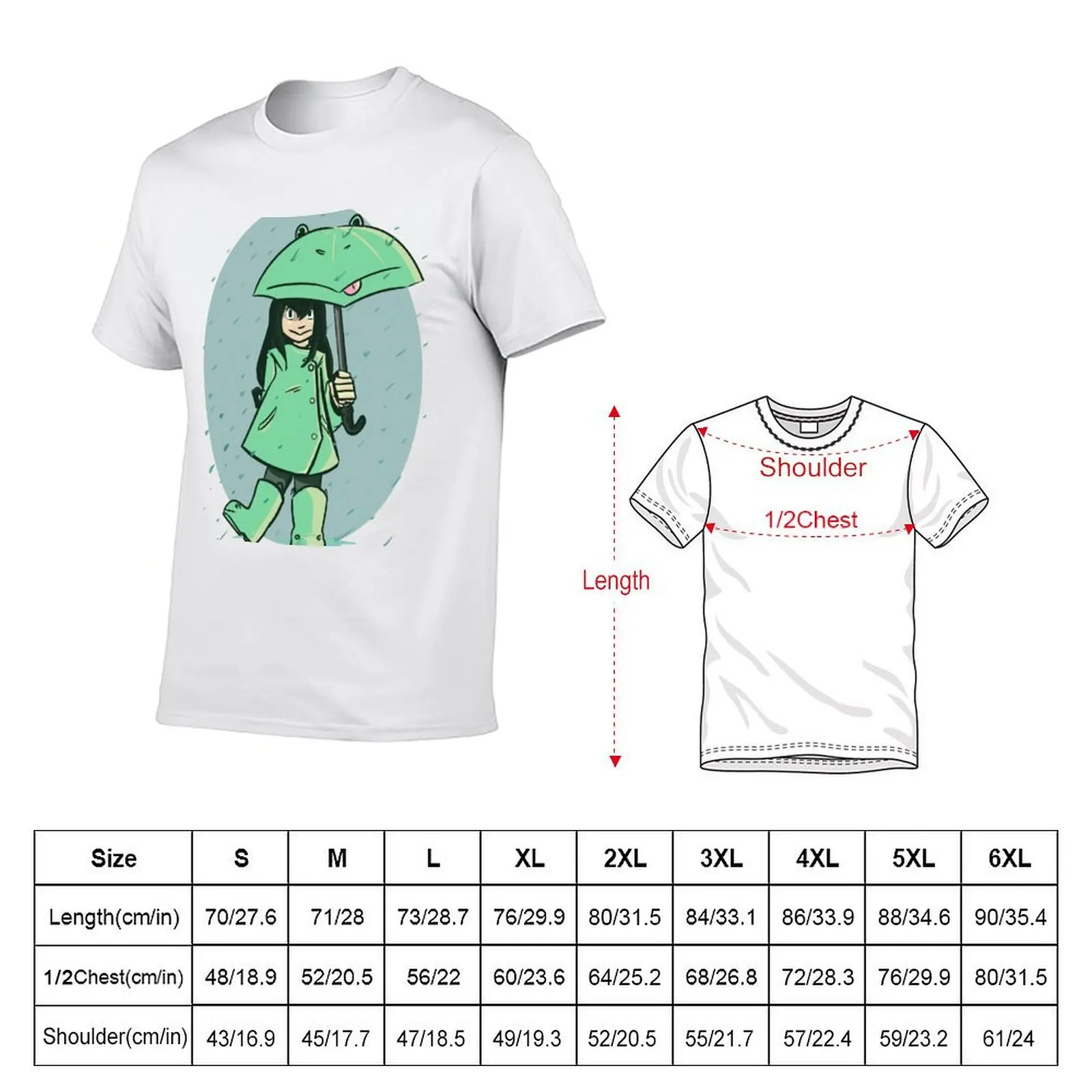 rainy season hero froppy T-Shirt t shirt man cotton t shirts for man cotton T-Shirt