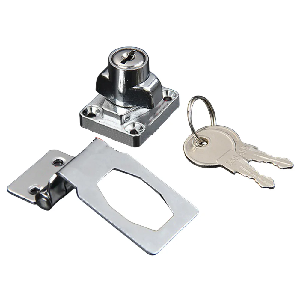 Alloy Locking Hasp Set Key Operated Lock Alloy Drawer Lock Cabinet Lock Extra Security For Years Integrated Knob Locking