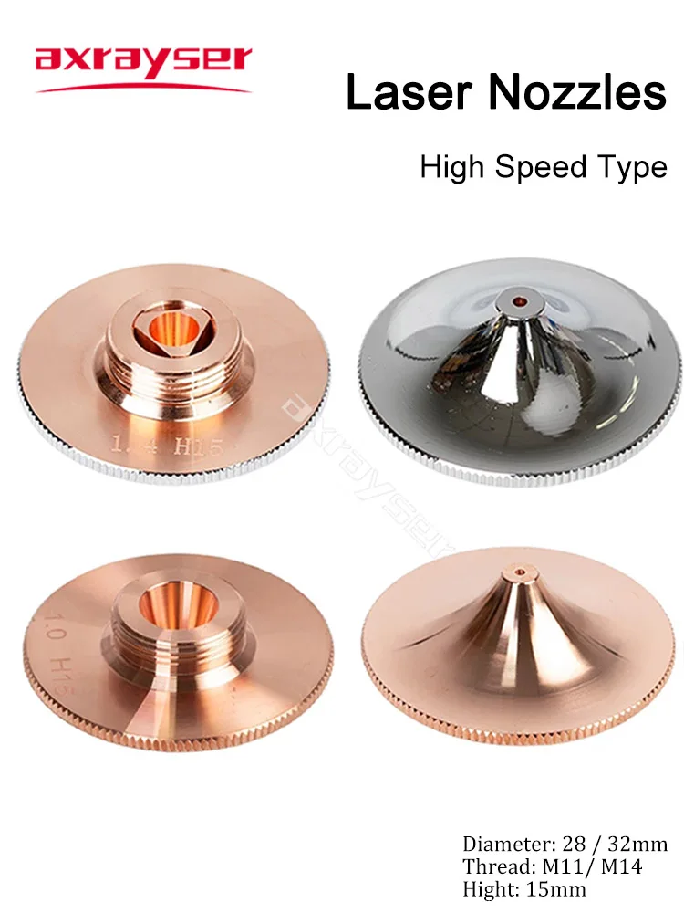Raytools Dysze laserowe High Speed Type D32 M14/ D28 M11 do Precitec WSX Hans HSG Części głowicy Maszyna do cięcia włókien Materiały eksploatacyjne — zdjęcie 2