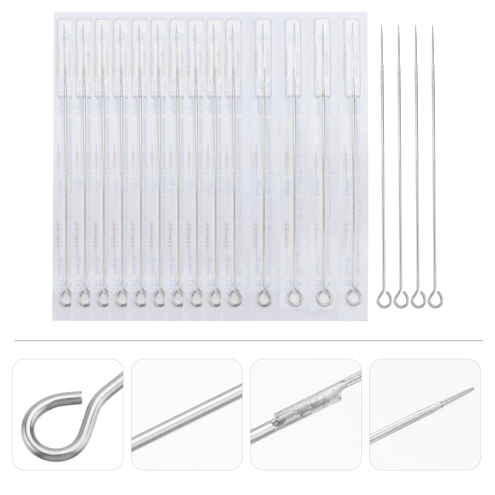 

50pcs Stainless Steel Tattoo Needles 1250RL Round Liner Pre Sterilized Gas Blister Pack Safe Professional Body Art