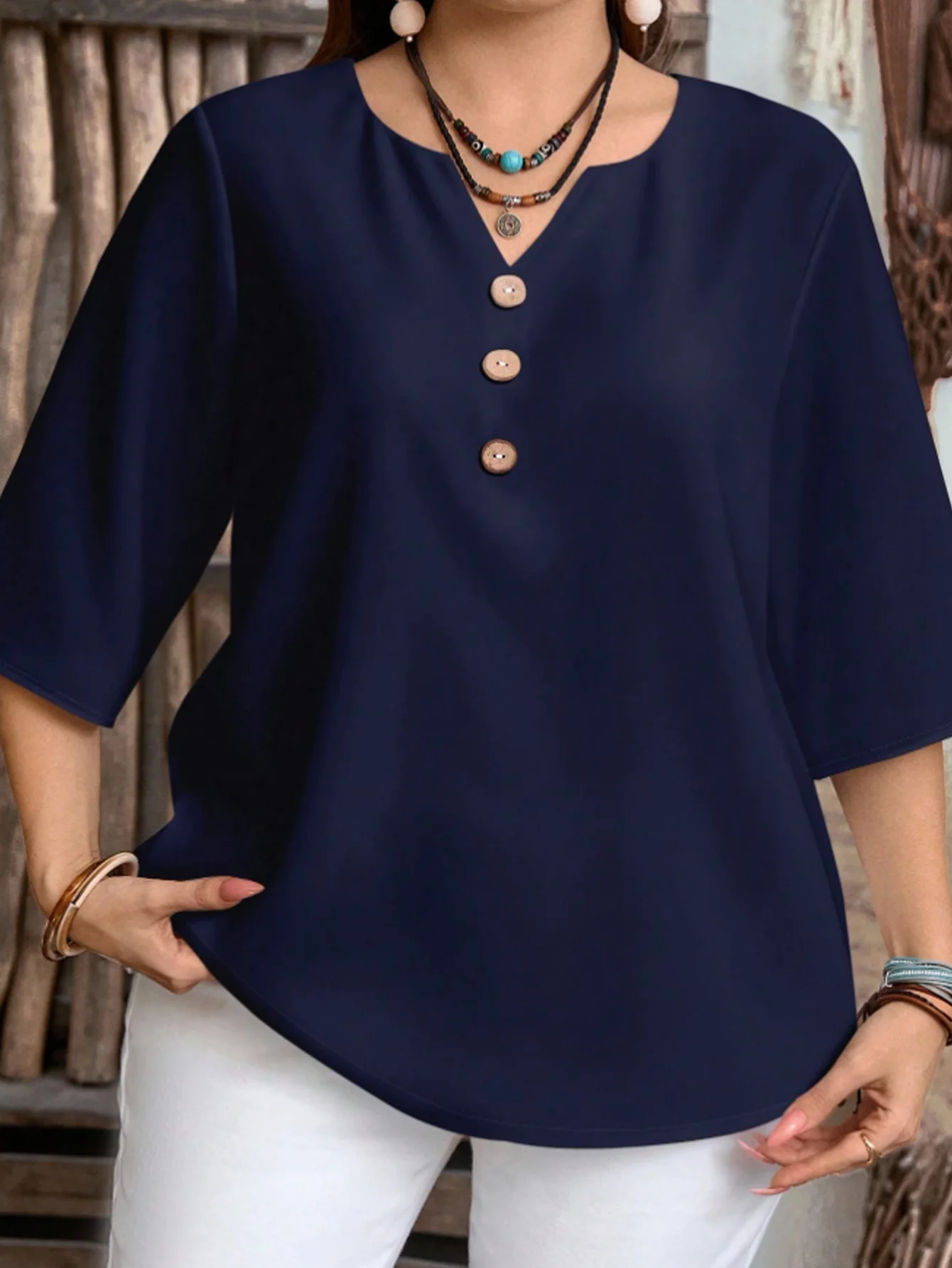 Thumbnail 4 - #71 Latest Womens Plus Size Casual Tops Offers