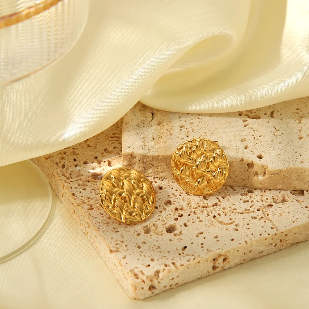 مسمار دائري من الفولاذ المقاوم للصدأ باللون الذهبي مقاس 20 مم على شكل دائري