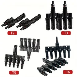 1 Pair T2/T3/T4/T5/T6 Male&Femal Branch PV Solar panel Cable Connectors 30A 1000V Electrical Photovoltaic Panel Wire Connector