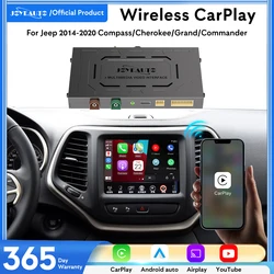 JoyeAuto Wireless Apple Carplay Android Auto Interface for JEEP 2014-2020 Compass Cherokee Grand Cherokee Uconnect Mirror-Link