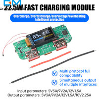 22.5W PD Colorful Display Bidirectional Fast Charger Mobile Power Module Circuit DIY Motherboard 5V 4.5A Type-c USB Interface