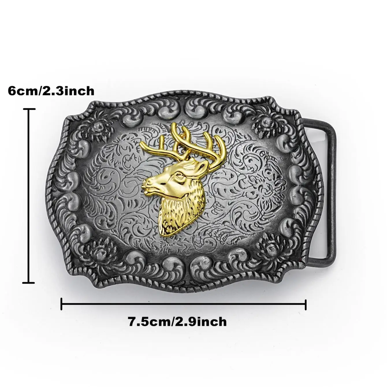 Fibbia a bottone in lega di Denim occidentale-accessorio moda elegante e unico