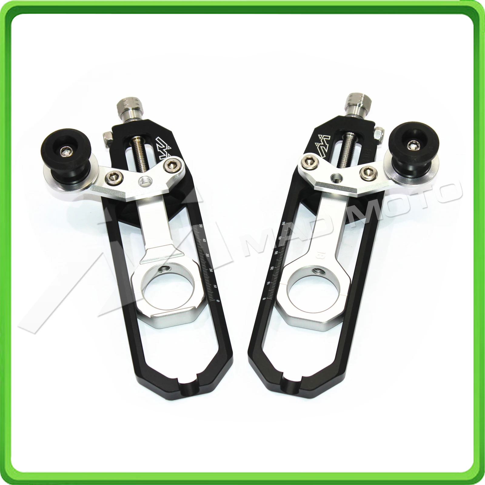 

Motorcycle Chain Tensioner Adjuster with Spool fit for BMW HP4 2012-2014,S1000R 2014-2016,S1000RR 2009-2014 Black & Silver