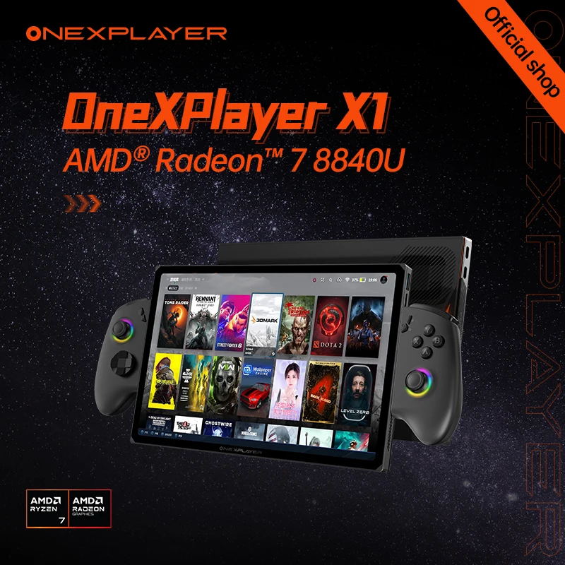 

New OneXPlayer X1 Onexconsole 10.95 Inch AMD R7 8840u Qculink Laptop Replaceble D-PAD Gaming pc Laptop Gaming Console