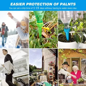 12PCSクリエイティブ屋内植物散水装置自動給水キット自動プラントガーデンガジェットウォーターズドリップ灌漑 10ベストセールスガーデニングガジェット-8