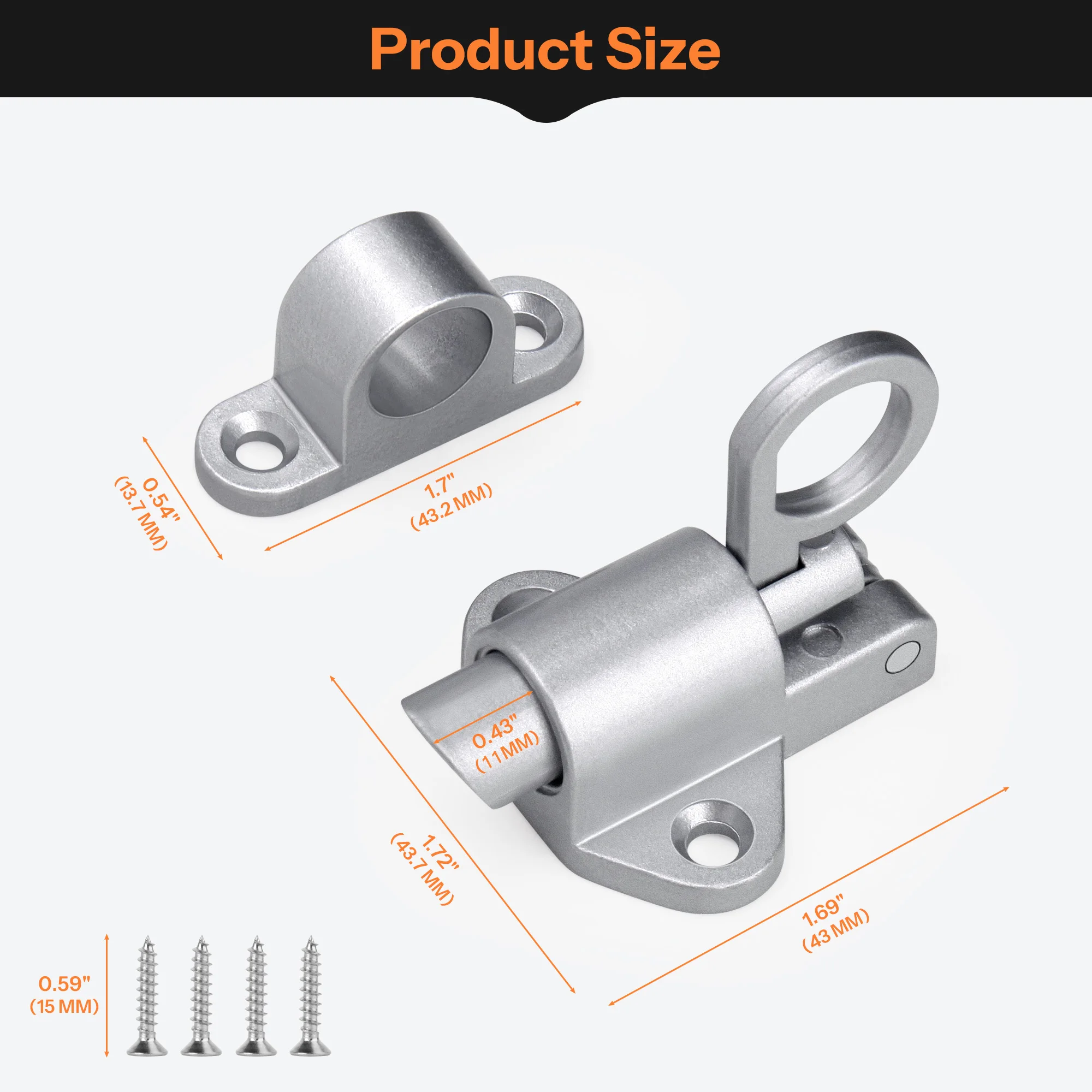 قفل باب أوتوماتيكي ذاتي الإغلاق ، مزلاج باب ، قفل أمان ، مسمار تحميل ، قفل بوابة نافذة ، زنبركي ، 1 led #2