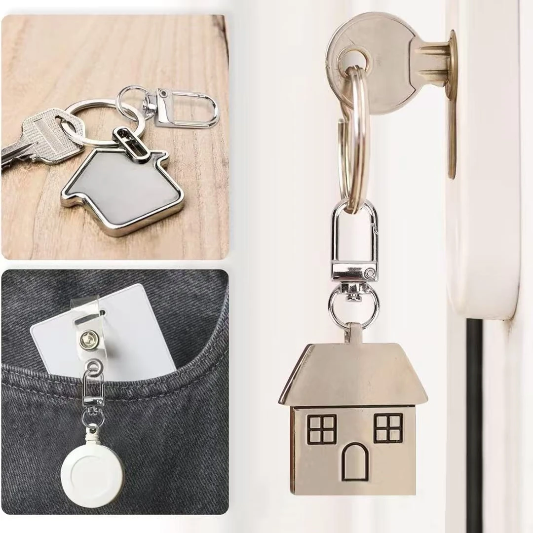 10 Stück Legierungs-Drehkarabinerhaken mit Schnappring, Hundeschnalle, DIY-Zubehör für Schlüsselanhänger, Taschen, Gürtel und Riemen. – Detail 4
