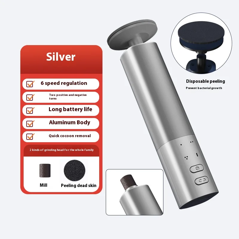 Powerful Rechargeable Foot Grinder with Turbo Mode and Anti Scald Technology for Hard Skin Care